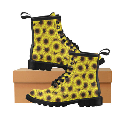 Sunflower Pattern Print Design SF011 Women's Boots
