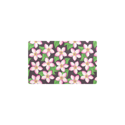 Pink Plumeria Pattern Print Design PM019 Kitchen Mat