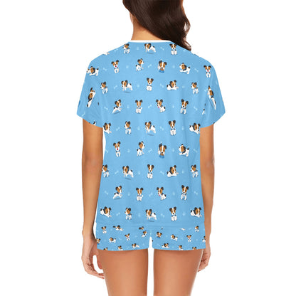 Russell Terriers Print Design LKS3010 Women's Short Pajama Set