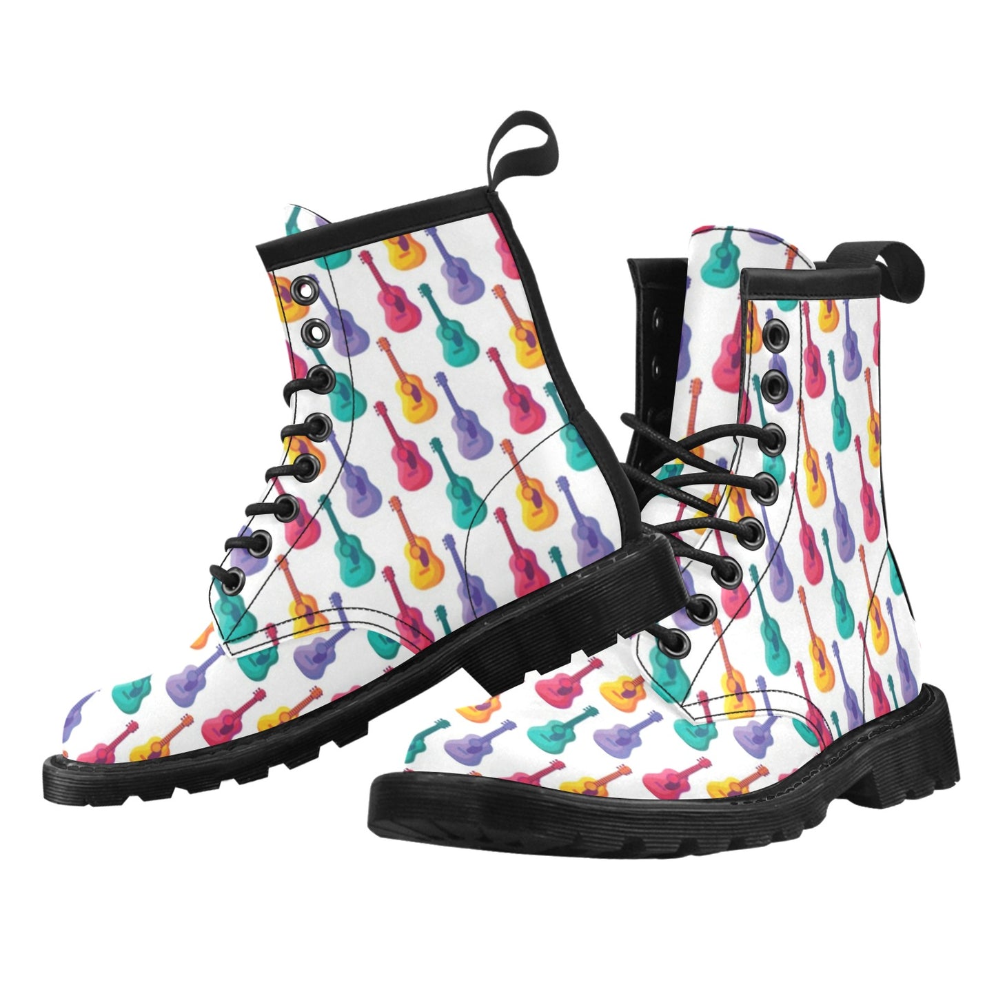Acoustic Guitar Print Design LKS406 Women's Boots