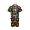 Kente Pattern Print Design 04 Men's Romper