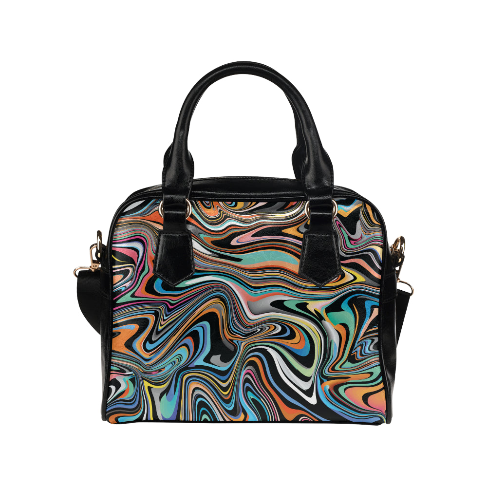 Liquid Pattern Print Design 02 Shoulder Handbag