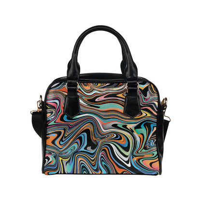 Liquid Pattern Print Design 02 Shoulder Handbag