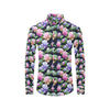 Lotus Flower Print Design Men's Long Sleeve Shirt