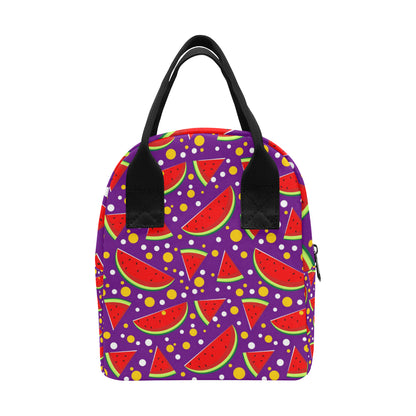 Watermelon Pattern Print Design WM010 Insulated Lunch Bag