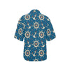 Anchor Pattern Print Design 02 Women's Hawaiian Shirt