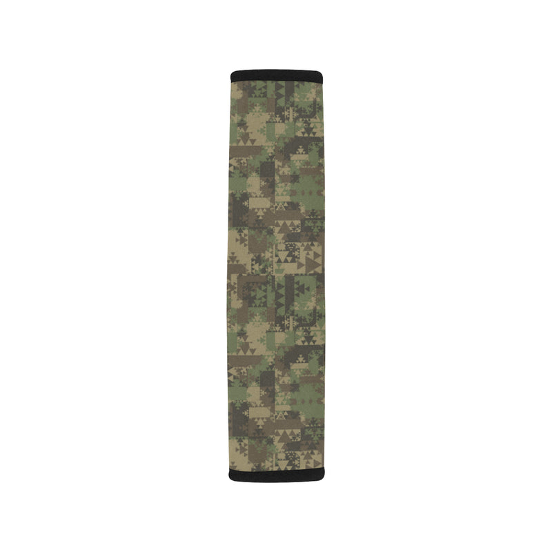 Camouflage Aztec Green Army Print Car Seat Belt Cover