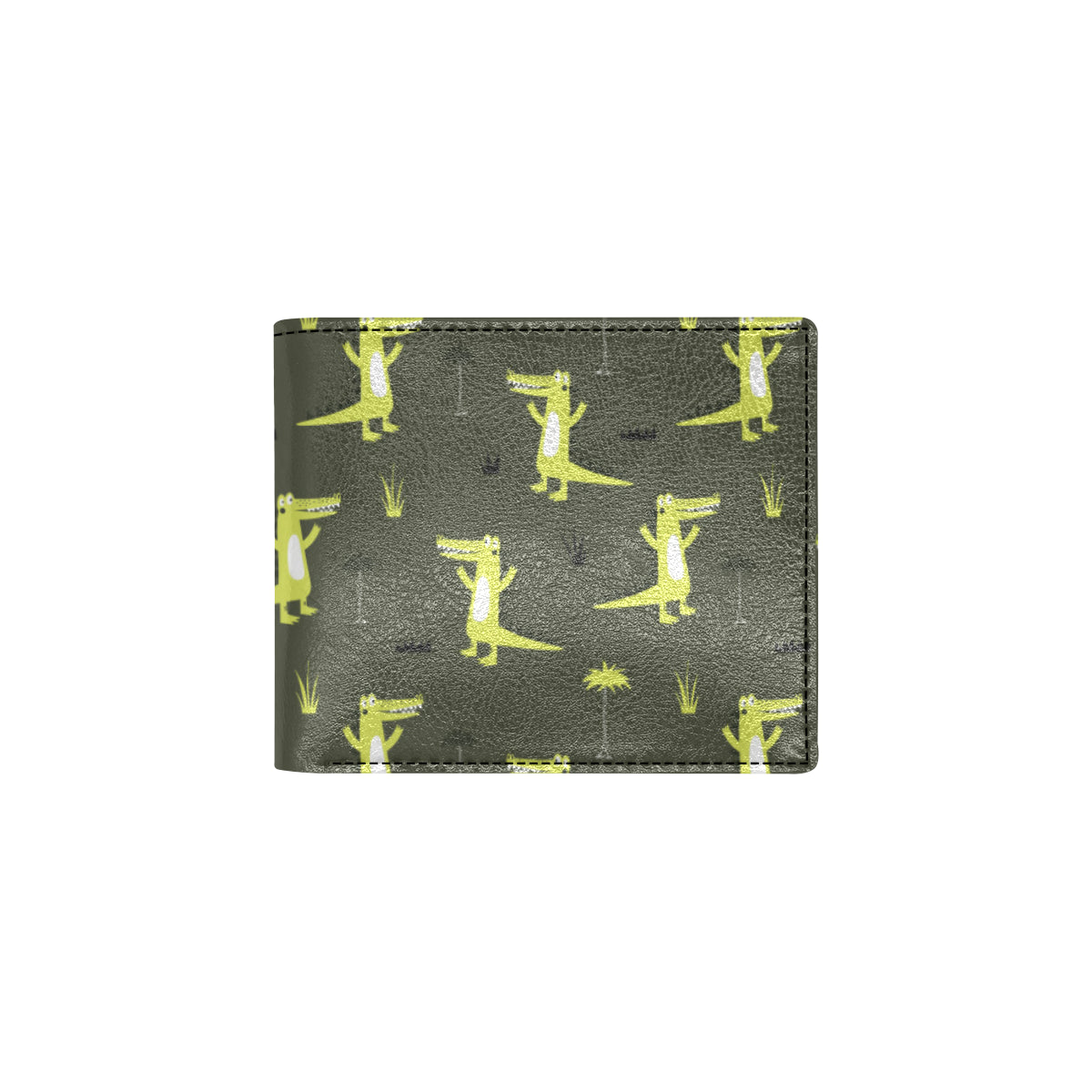 Alligator Pattern Print Design 05 Men's ID Card Wallet