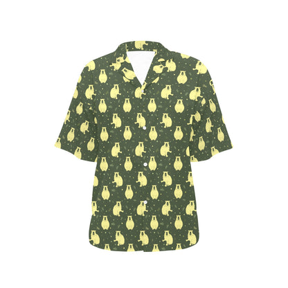 Capybara Pattern Print Design 03 Women's Hawaiian Shirt