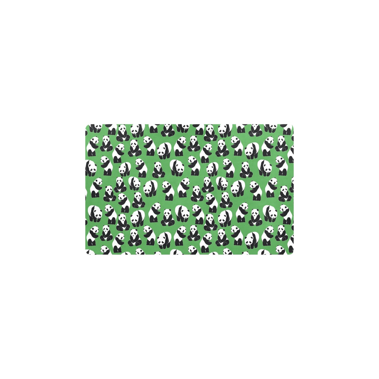 Panda Bear Pattern Themed Print Kitchen Mat