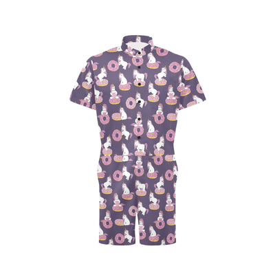 Donut Unicorn Pattern Print Design DN011 Men's Romper