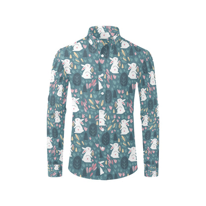Rabbit Pattern Print Design RB013 Men's Long Sleeve Shirt