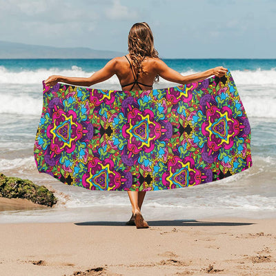 Trippy Print Design LKS303 Beach Towel 32" x 71"