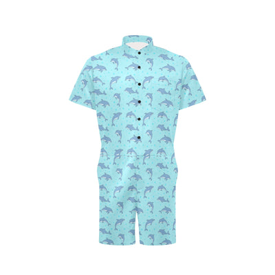 Dolphin Baby Cute Print Pattern Men's Romper