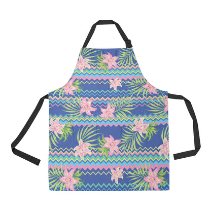 Lily Pattern Print Design LY015 Apron with Pocket