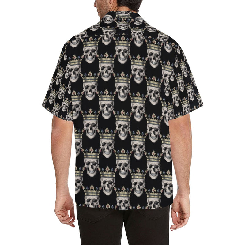 Skull King Print Design LKS3010 Men's Hawaiian Shirt