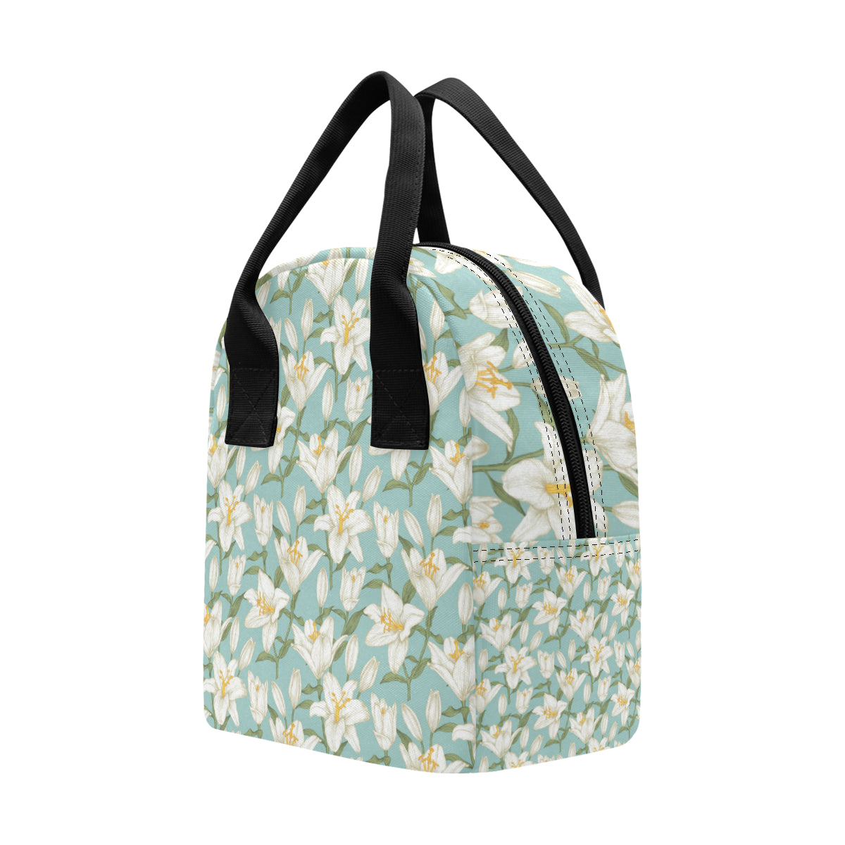 Lily Pattern Print Design LY09 Insulated Lunch Bag