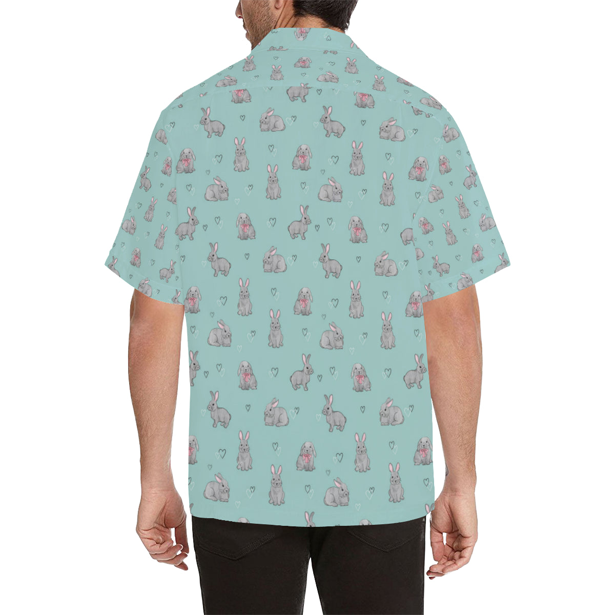 Bunny Pattern Print Design 02 Men's Hawaiian Shirt