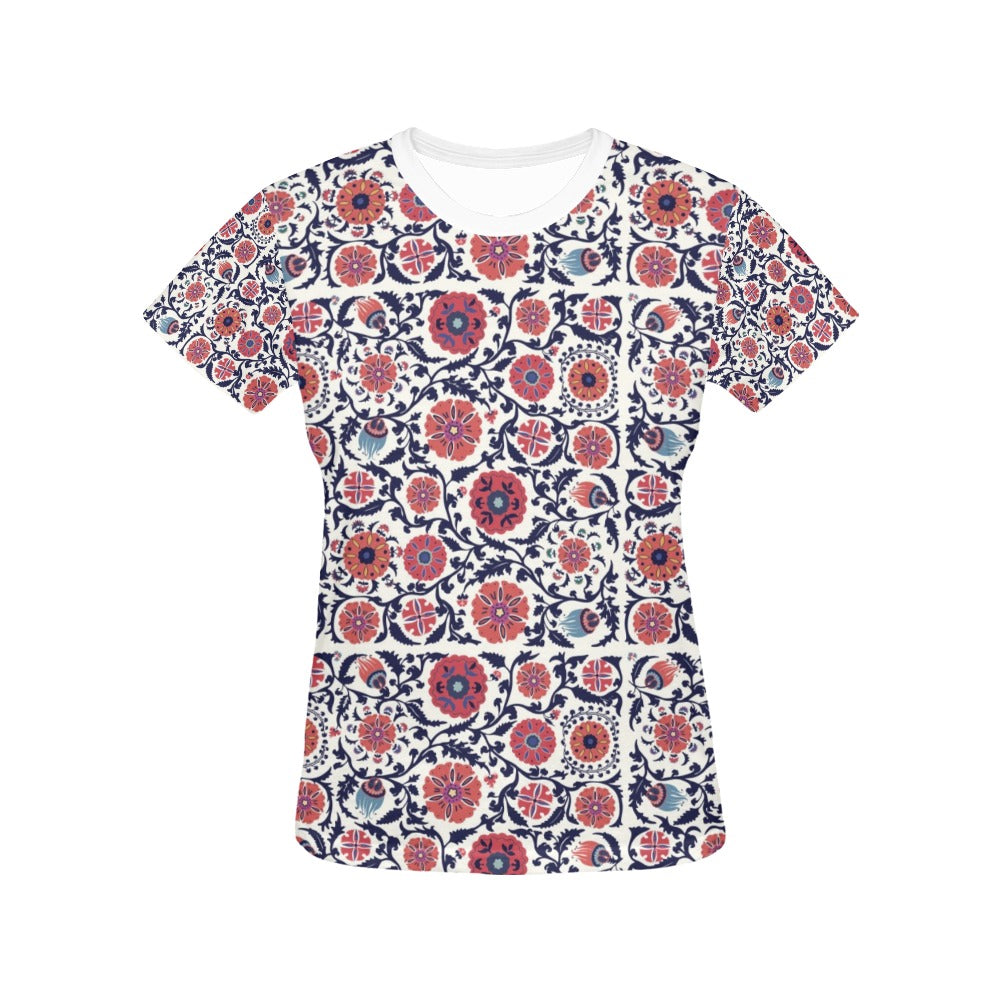 Suzani Print Design LKS304 Women's  T-shirt