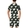 Hummingbird with Flower Pattern Print Design 03 Men's Romper