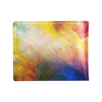 Vortex Twist Swirl Water Color Design Men's ID Card Wallet