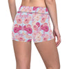 Lisianthus Pattern Print Design LT05 Yoga Shorts