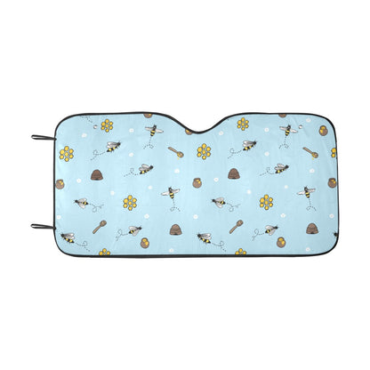 Honey Bee Print Design LKS307 Car front Windshield Sun Shade
