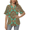 Medallion Pattern Print Design 02 Women's Hawaiian Shirt