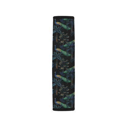 Rainforest Peacock Pattern Print Design A04 Car Seat Belt Cover