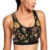 Native American Symbol Pattern Sports Bra