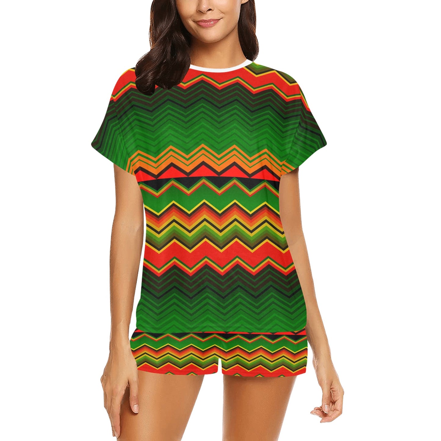 Serape Print Design LKS306 Women's Short Pajama Set