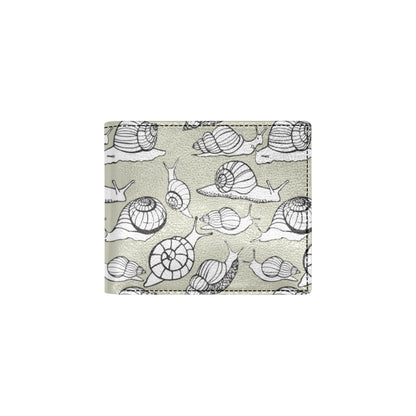 Snail Pattern Print Design 03 Men's ID Card Wallet