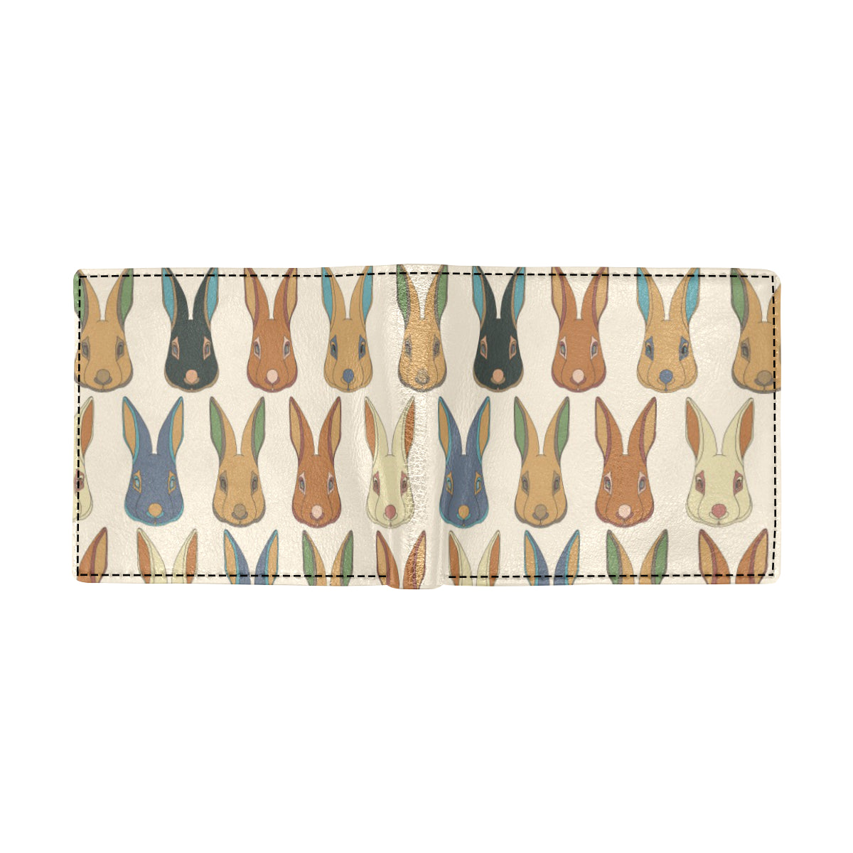 Rabbit Pattern Print Design RB04 Men's ID Card Wallet