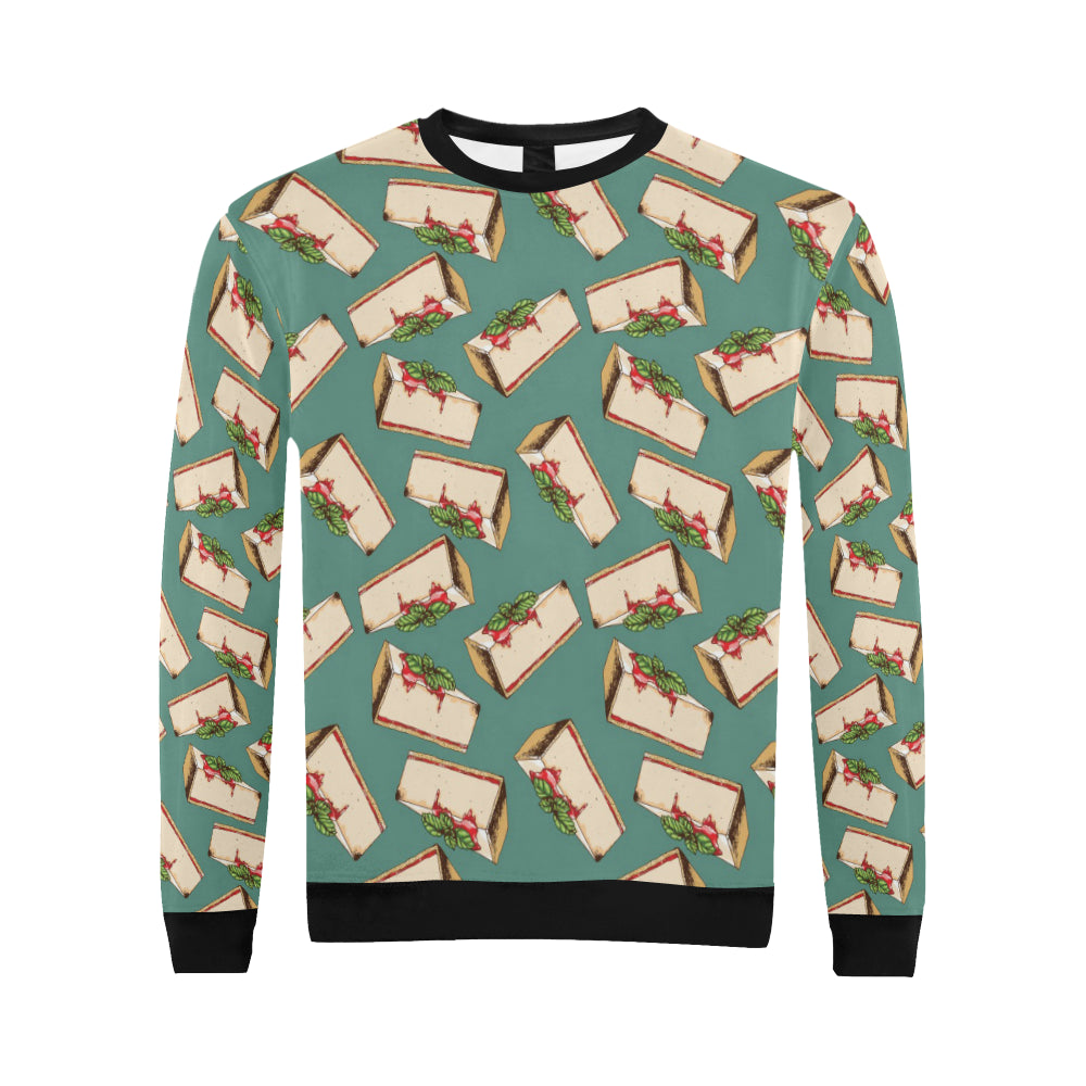 Cheesecake Pattern Print Design CK02 Men Long Sleeve Sweatshirt