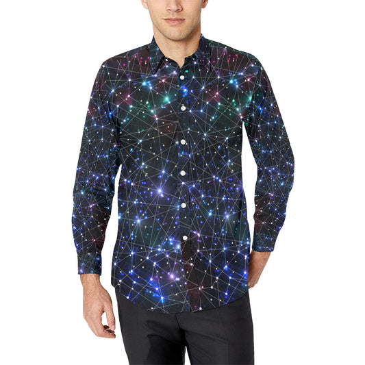 Cosmic Pattern Print Design 01 Men's Long Sleeve Shirt