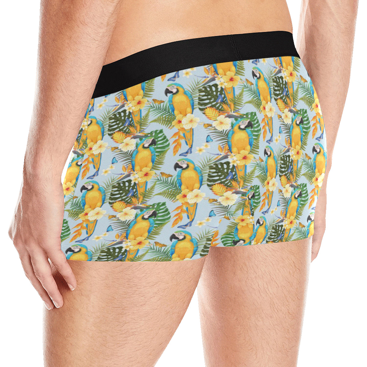 Parrot Pattern Print Design A04 Men's Boxer Briefs