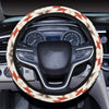 Aztec Pattern Print Design 05 Steering Wheel Cover with Elastic Edge