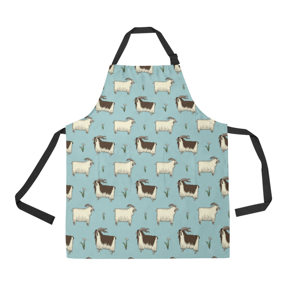 Goat Pattern Print Design 02 Apron with Pocket