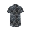 Christian Heart Tattoo Style Men's Short Sleeve Button Up Shirt