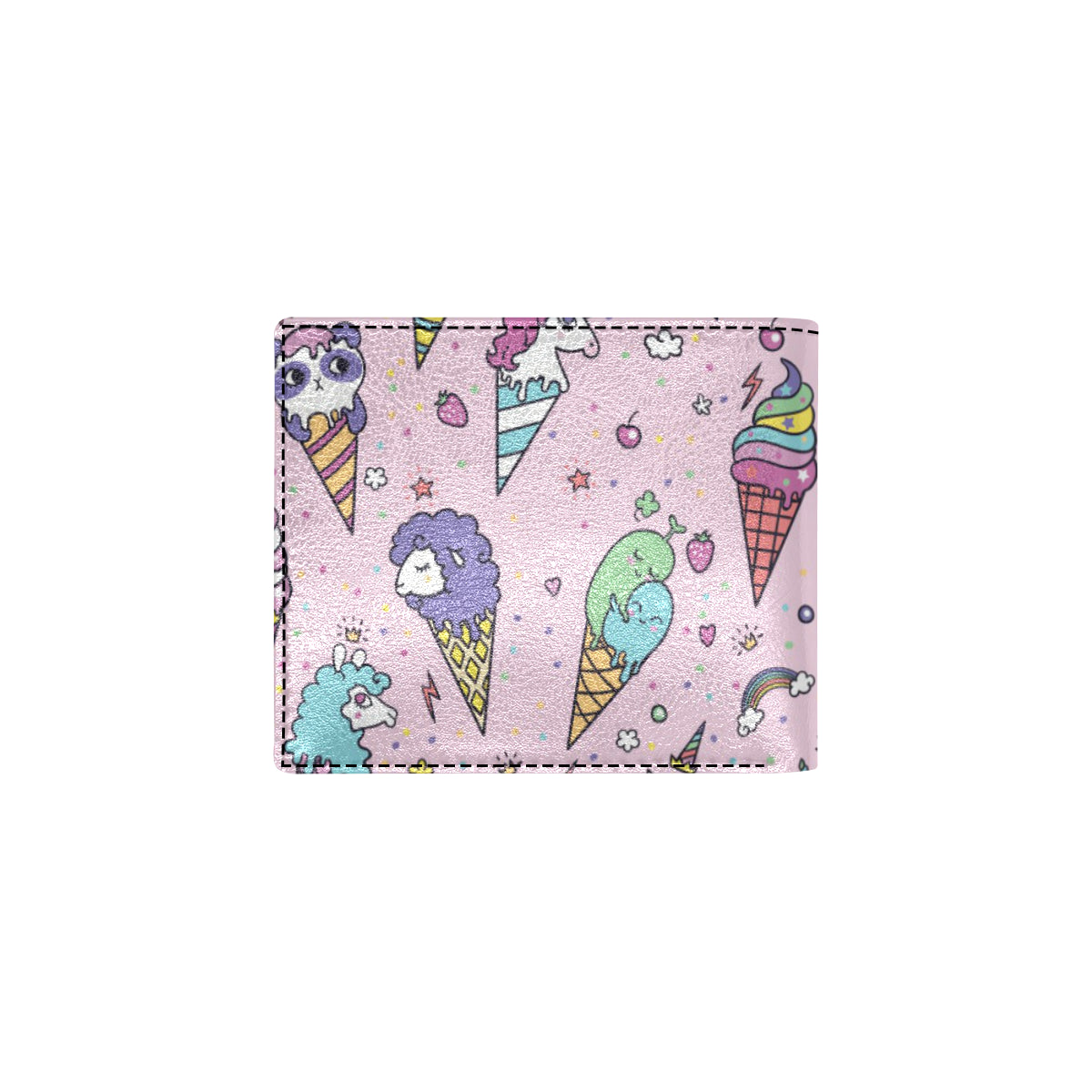 Ice Cream Pattern Print Design IC05 Men's ID Card Wallet