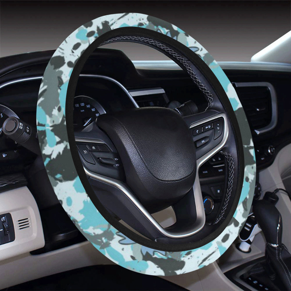 Carnations Pattern Print Design CN04 Steering Wheel Cover with Elastic Edge