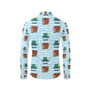 Accordion Mustache Pattern Print Design 01 Men's Long Sleeve Shirt