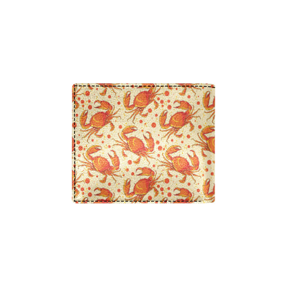 Crab Pattern Print Design 01 Men's ID Card Wallet