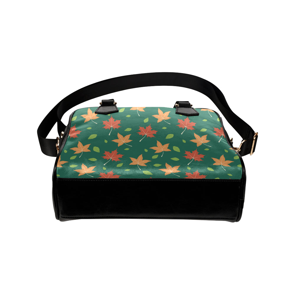 Maple Leaf Pattern Print Design 04 Shoulder Handbag