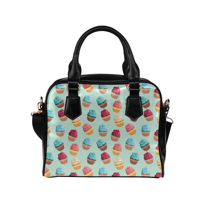 Cupcake Pattern Print Design 01 Shoulder Handbag