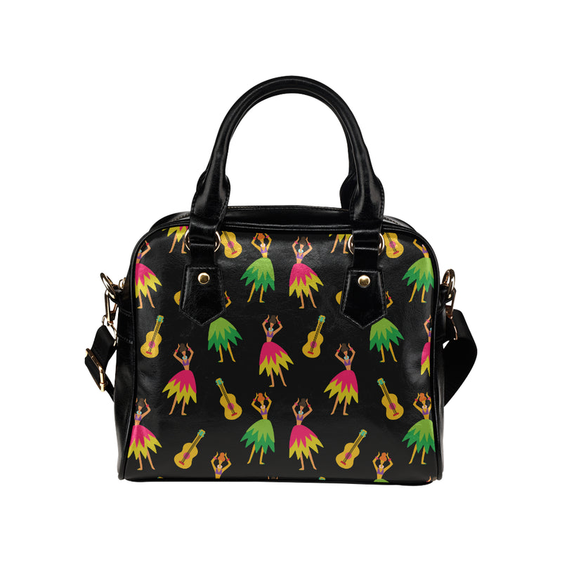 Hula Dancers Hawaiian Girl Pattern Print Design 03 Shoulder Handbag