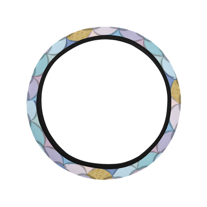 Mermaid Scales Pattern Print Design 05 Steering Wheel Cover with Elastic Edge