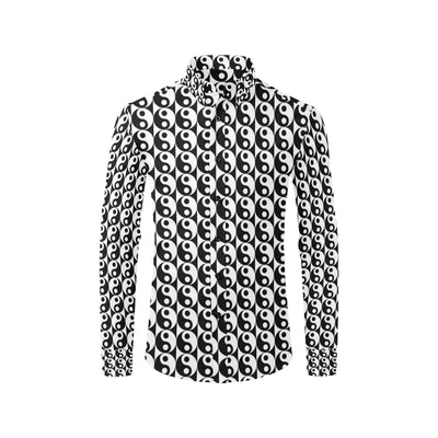 Yin Yang Classic Pattern Design Print Men's Long Sleeve Shirt