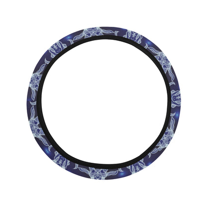 Capricorn Zodiac Pattern Print Design 03 Steering Wheel Cover with Elastic Edge