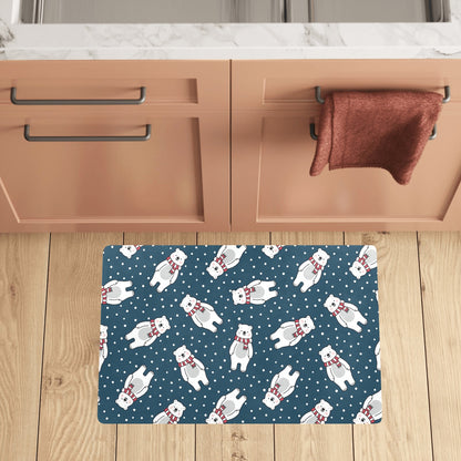 Polar Bear Pattern Print Design PB05 Kitchen Mat